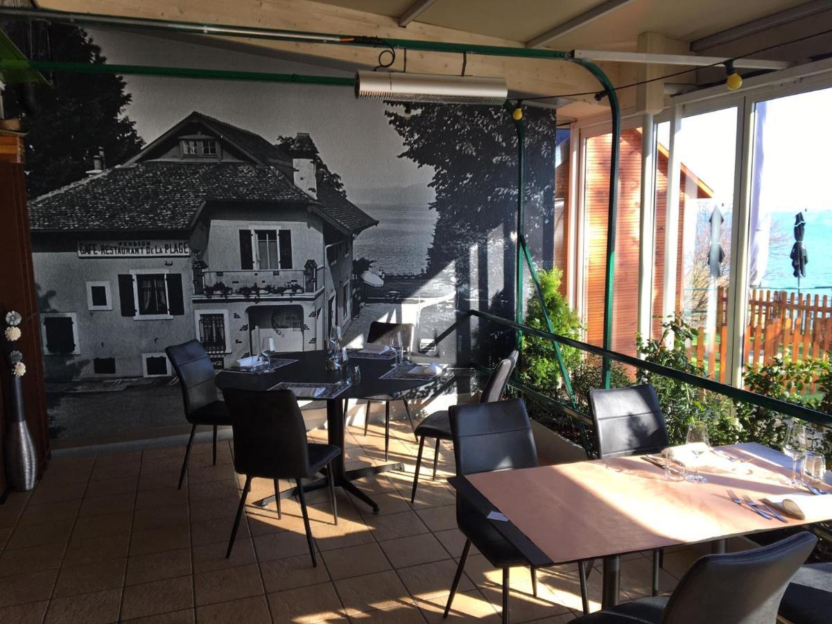 Hotel Restaurant De La Plage Gland Bagian luar foto