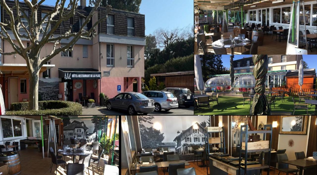 Hotel Restaurant De La Plage Gland Bagian luar foto